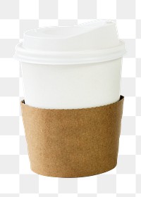 PNG Coffee paper cup, collage element, transparent background