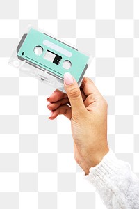 Cassette tape png music, transparent background