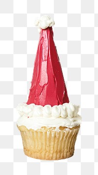 Christmas cupcake png, transparent background