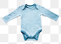 Baby's blue onesie png sticker, transparent background