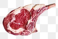 PNG rib eye steak, collage element, transparent background