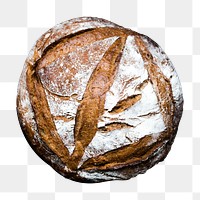 Sourdough bread png, transparent background