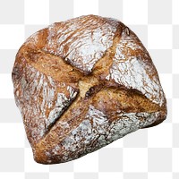 Sourdough bread png, transparent background