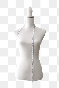 Measuring tape png mannequin sticker, transparent background