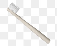 Png small gray toothbrush sticker, transparent background