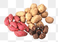 Organic potato vegetable png, transparent background