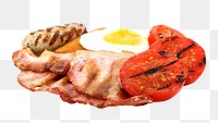 English breakfast png food sticker, transparent background