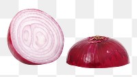 Sliced red onion png sticker, transparent background