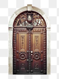 Free vintage door png, transparent background