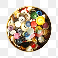 Sewing buttons png sticker, transparent background