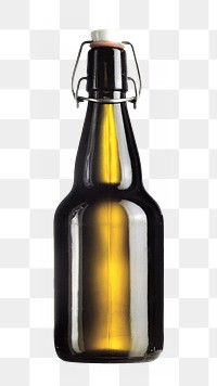 Beer bottle png, transparent background