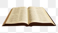 Open bible book png, transparent background