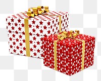 Christmas gift boxes png sticker, transparent background