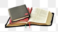 Open bible book png, transparent background