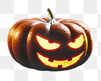 Halloween pumpkin png sticker, transparent background