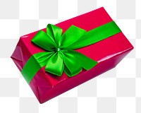 Christmas present box png, transparent background