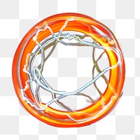 Circle light trail png, transparent background