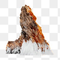 Tall rock png sticker, transparent background