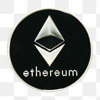 Ethereum coin png sticker, transparent background BANGKOK, THAILAND, 8 FEBRUARY 2023