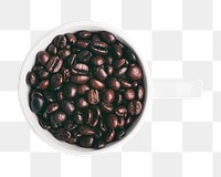 Coffee beans png sticker, transparent background