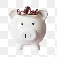 Piggy bank png, transparent background