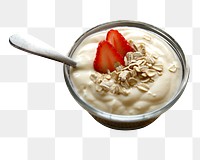 Breakfast yogurt png sticker, transparent background