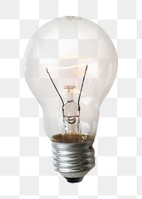 Light bulb png sticker, transparent background