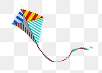 Flying kite png, transparent background