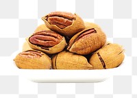 Pecan nuts png food png sticker, transparent background