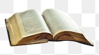 Open book png sticker, transparent background