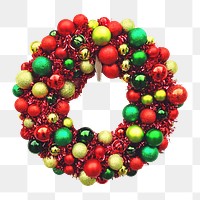 Christmas wreath  png sticker, transparent background