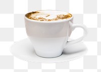 Latte coffee cup png, transparent background