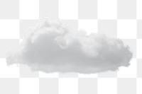 Fluffy cloud png sticker, transparent background