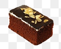 Mini chocolate cake png sticker, transparent background