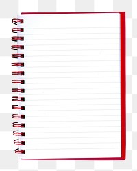 Plain notebook png, transparent background