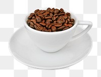 Coffee bean cup png sticker, transparent background