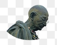 Mahatma Gandhi sculpture png, transparent background