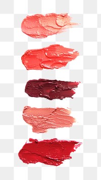 Lipsticks swatch png cosmetics sticker, transparent background