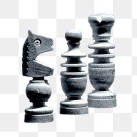 Wooden chess pieces png sticker, transparent background