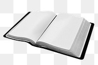 Open book png, transparent background