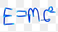 Albert Einstein's formula png, transparent background