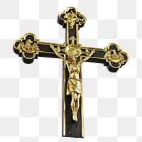 Crucifix cross png, transparent background