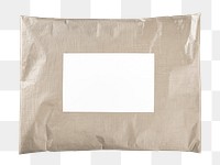 Shipping bag png product packaging sticker, transparent background