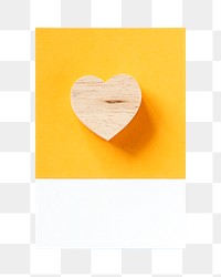 Wooden heart shape png, transparent background