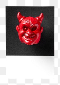 PNG Red horned devil, collage element, transparent background