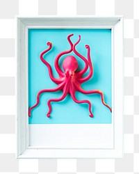 Toy octopus png frame , transparent background