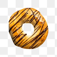 Donut png dessert sticker, transparent background