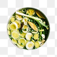 Vegetable soup png sticker, transparent background