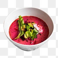 Beetroot soup png  food, transparent background
