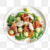 Png parma ham salad, transparent background